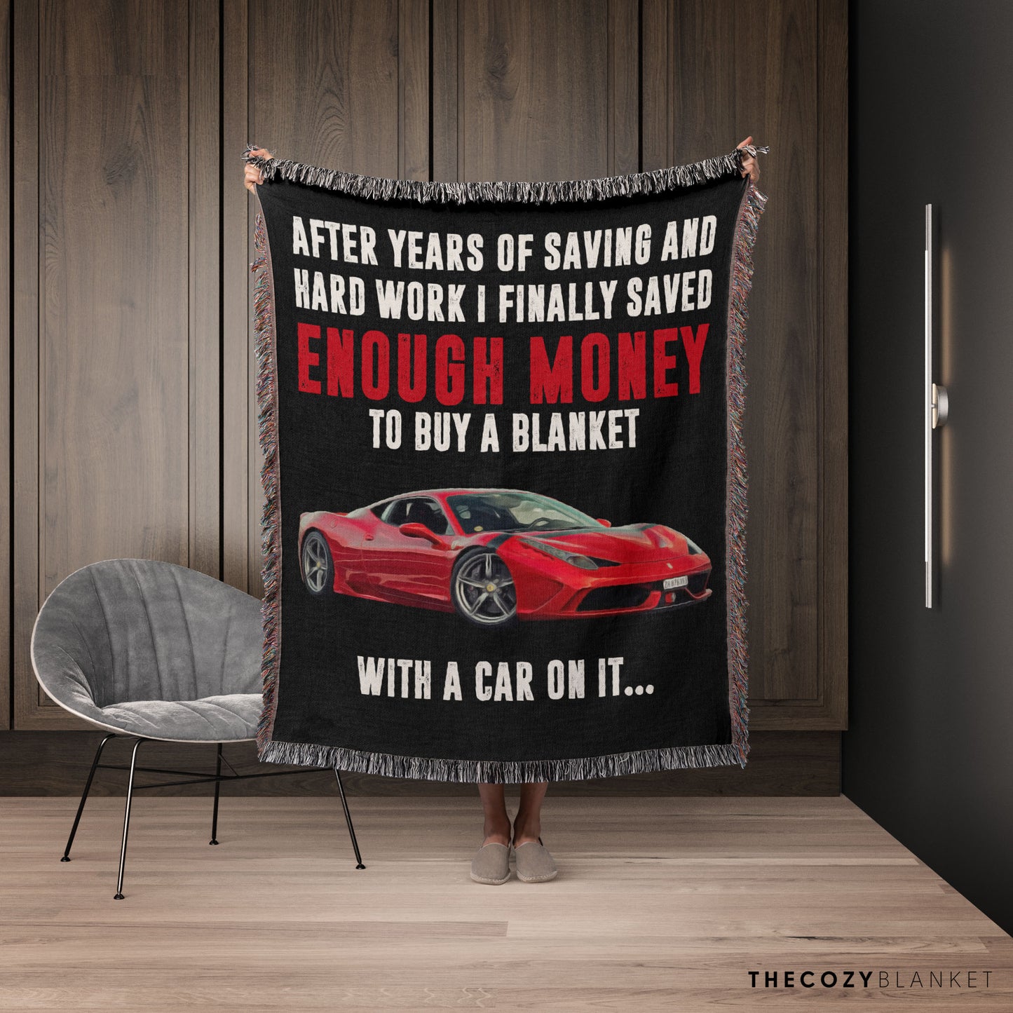 Customized Car Photo Blanket with Personalize Quote