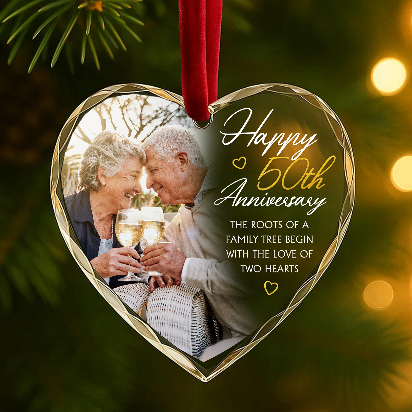 Custom Anniversary Ornament for 50th Year Couple