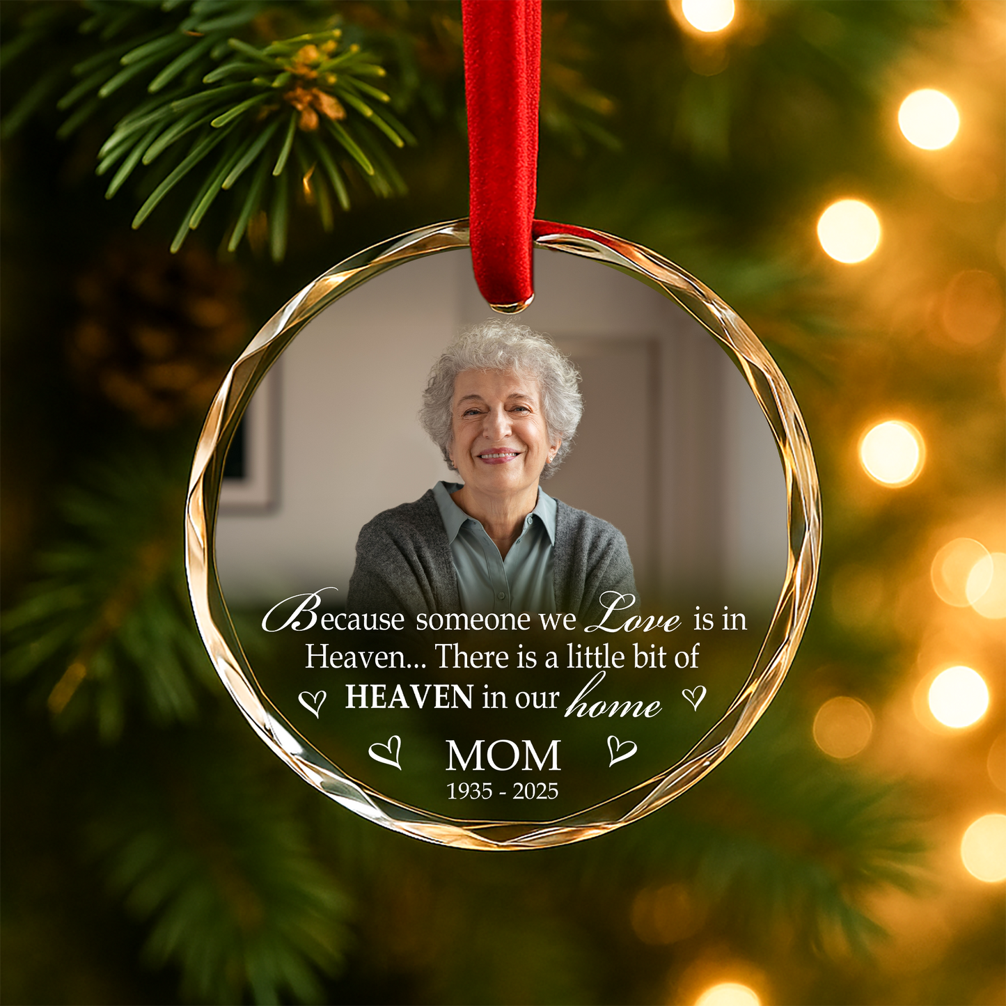 Family Memorial Ornament, Gift for Loss of Loved One