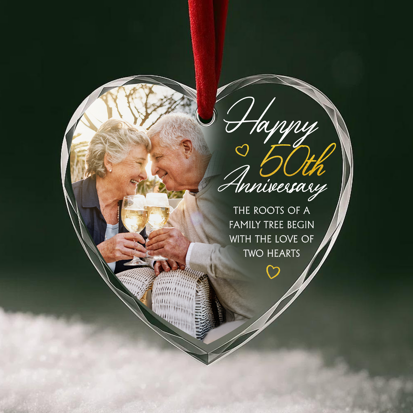 Custom Anniversary Ornament for 50th Year Couple