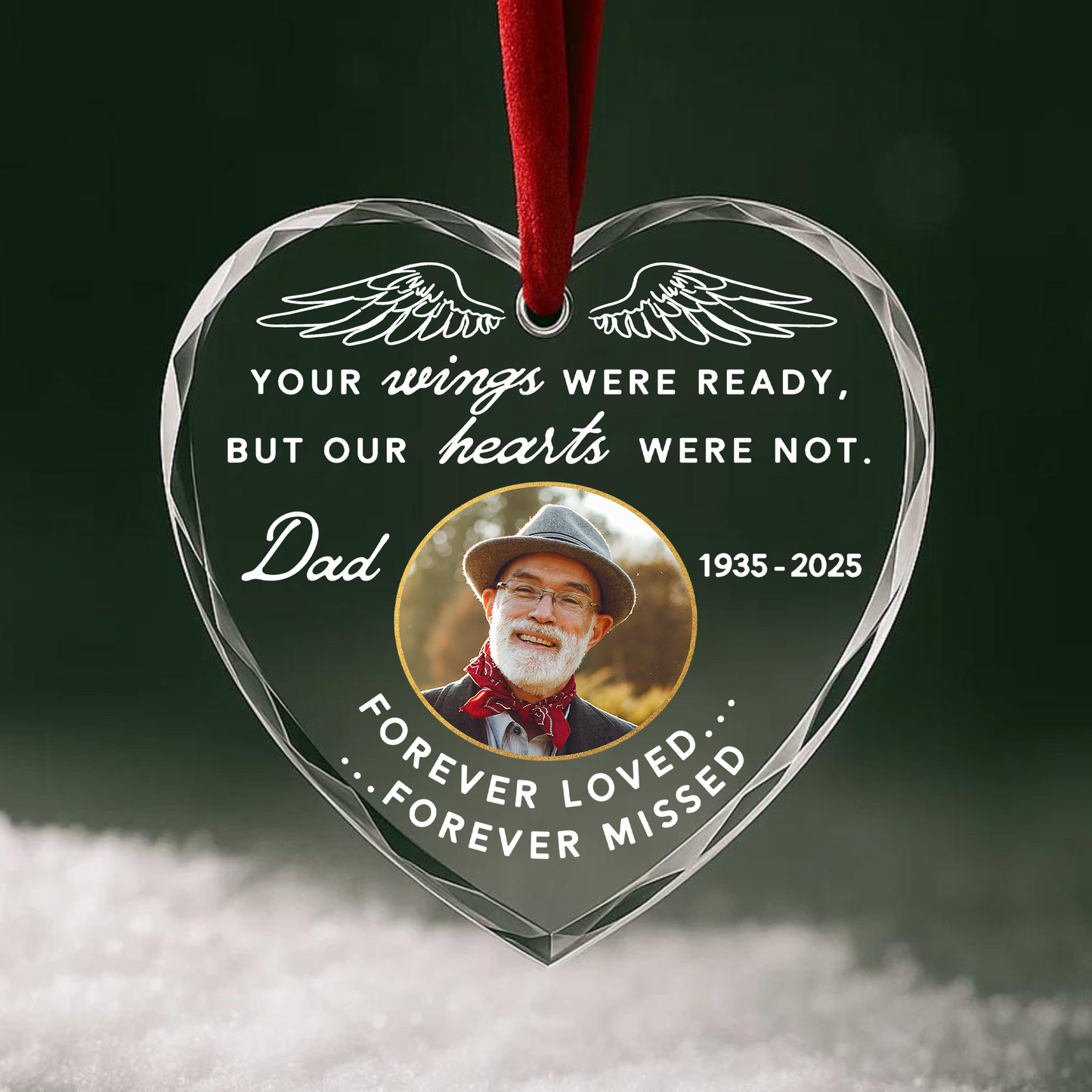 Family Memorial Ornament, Gift for Loss of Loved One