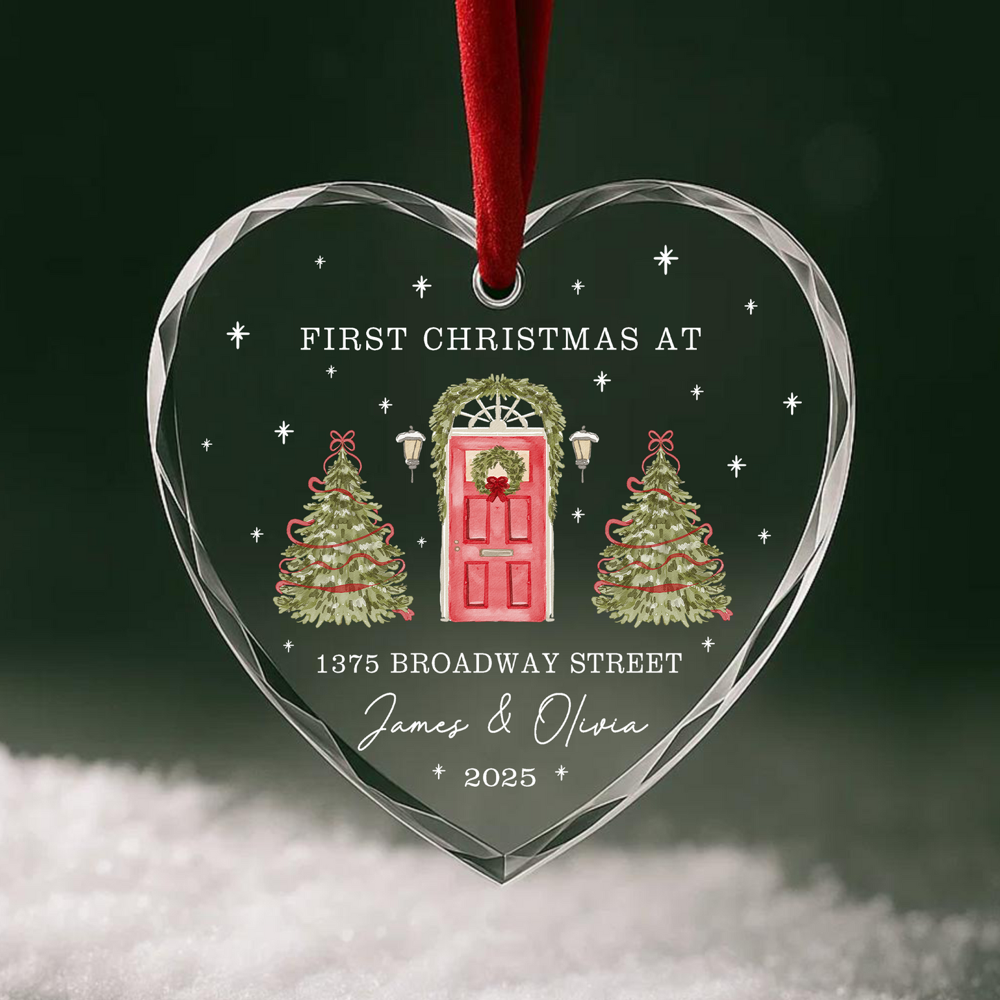 First Christmas at New Home Personalized Ornament