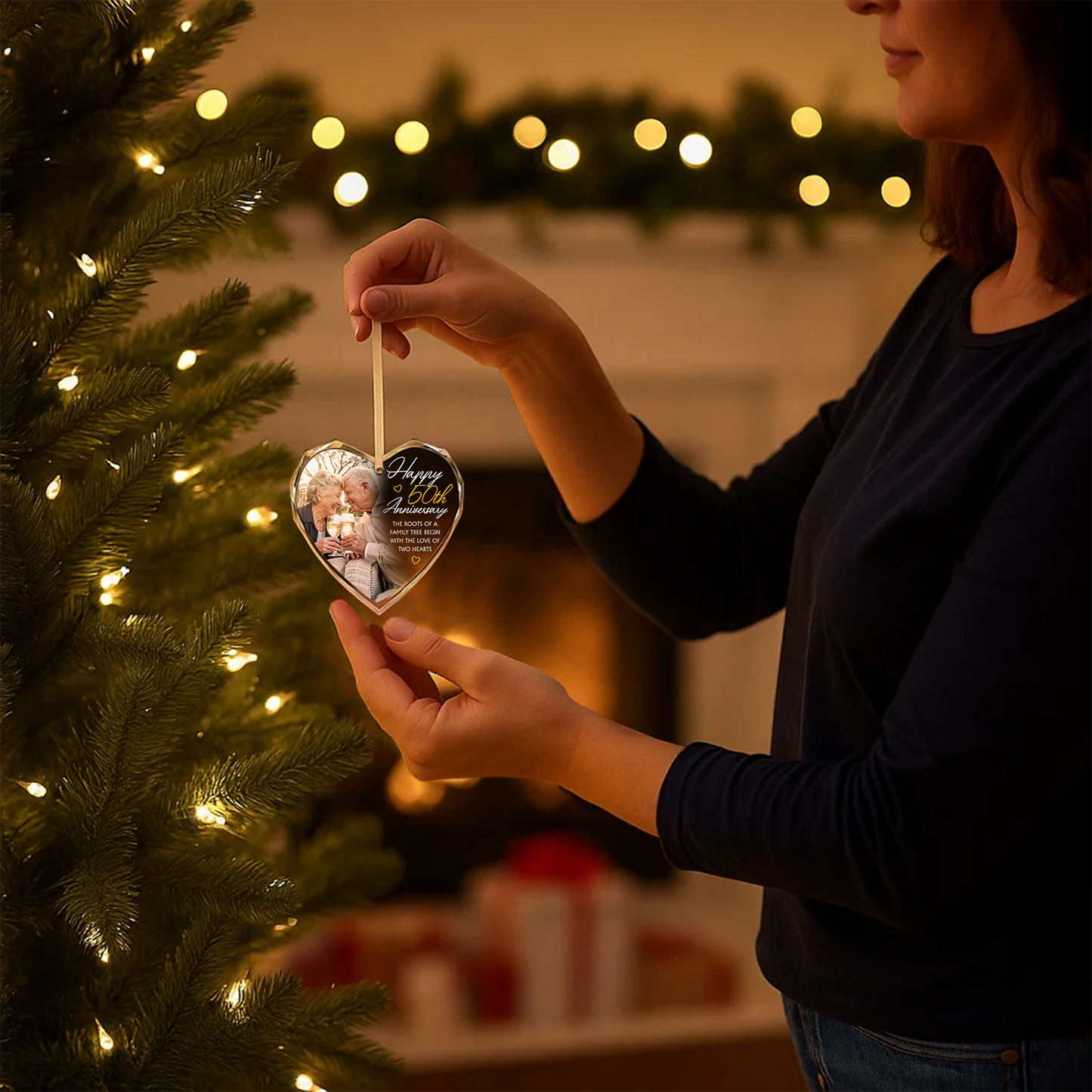 Custom Anniversary Ornament for 50th Year Couple