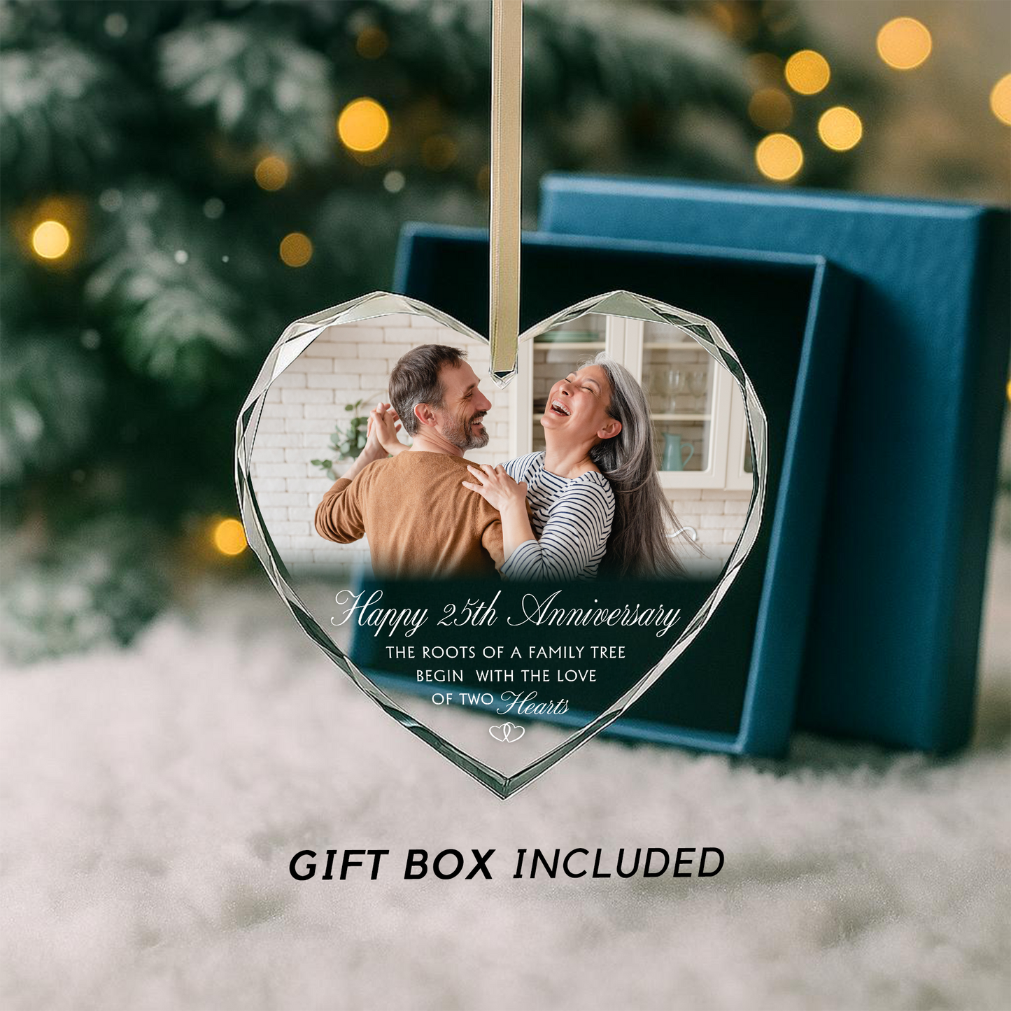 Custom Anniversary Ornament for 25th Year Couple