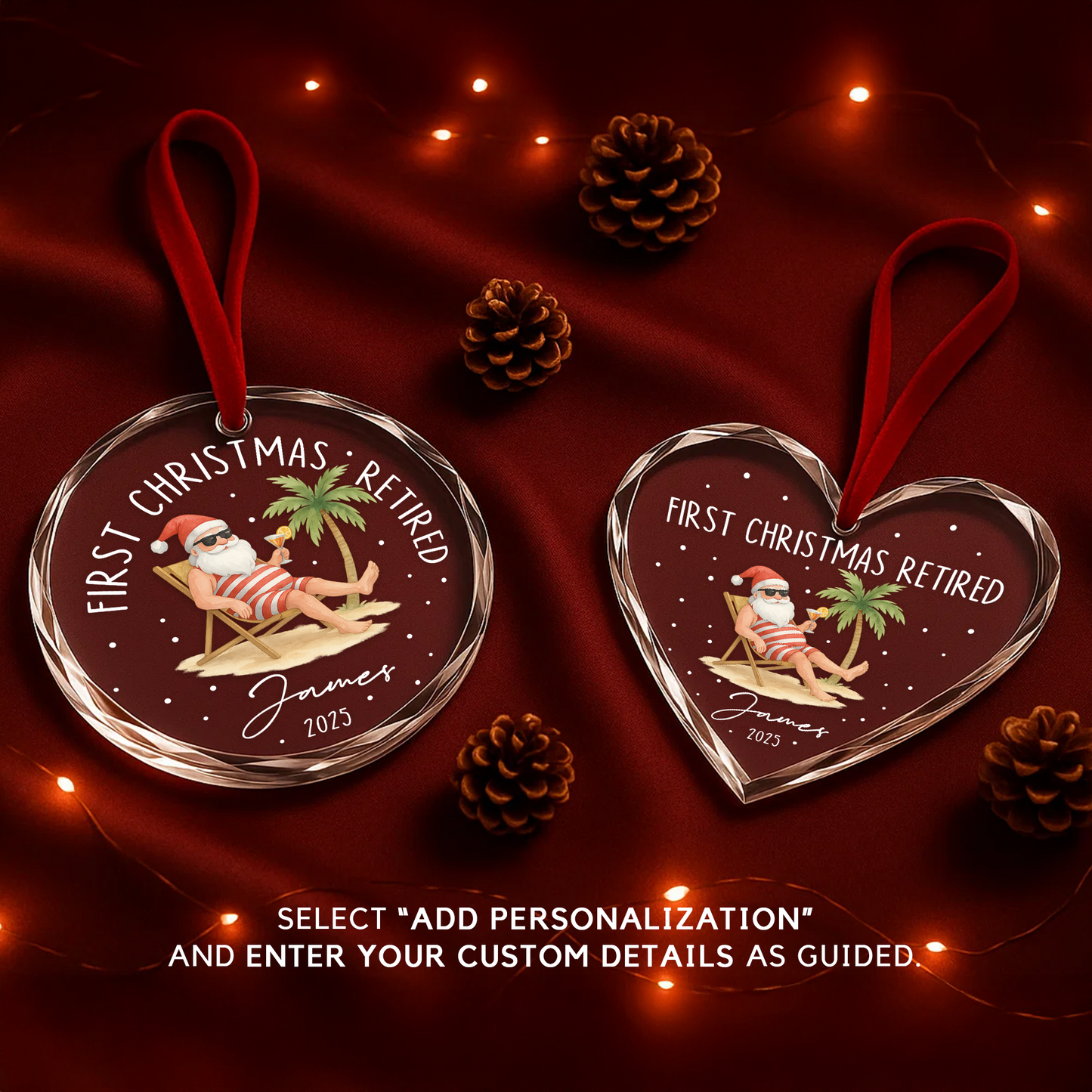 Customized Name First Christmas Retired Ornament