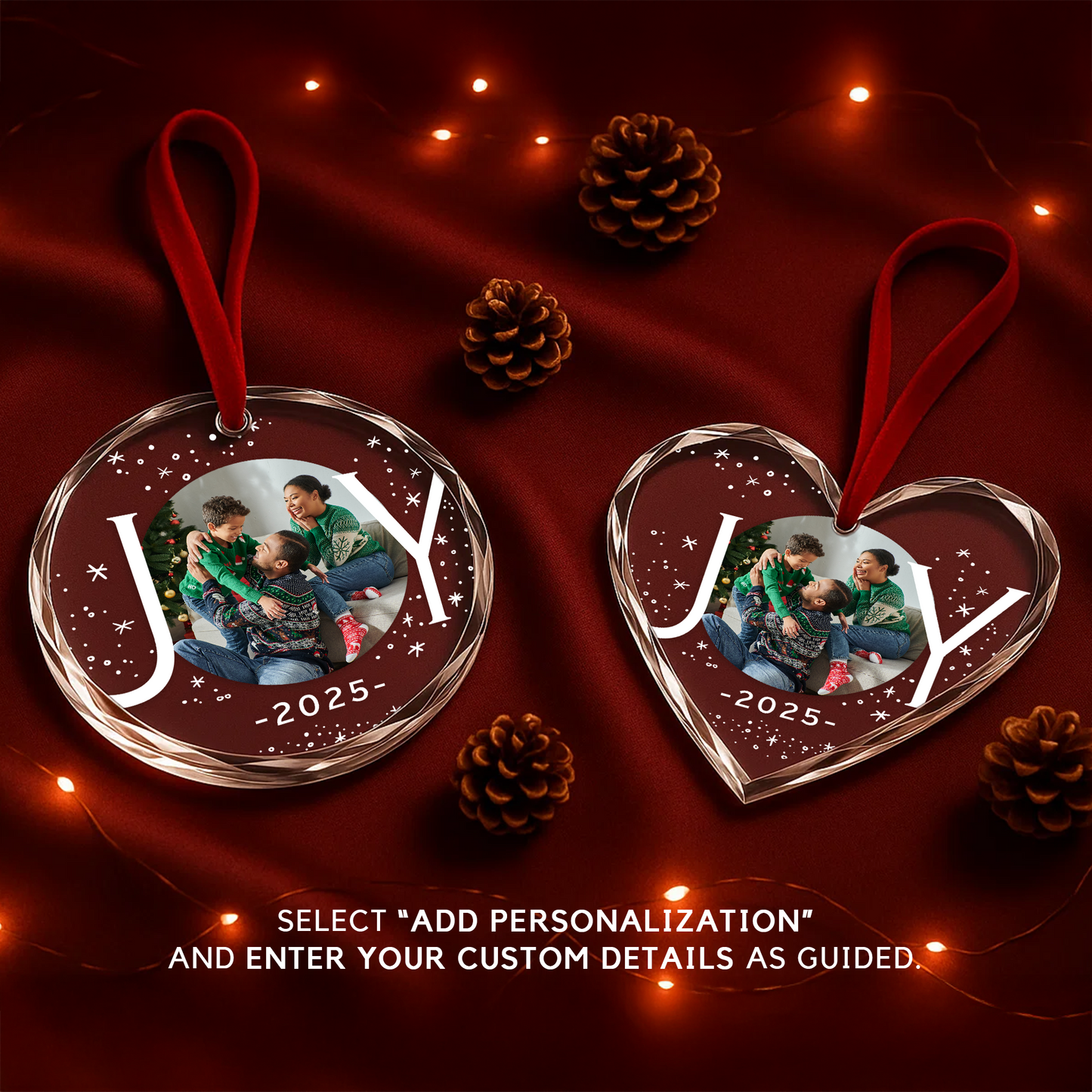 Christmas Joy Personalized Photo Ornament