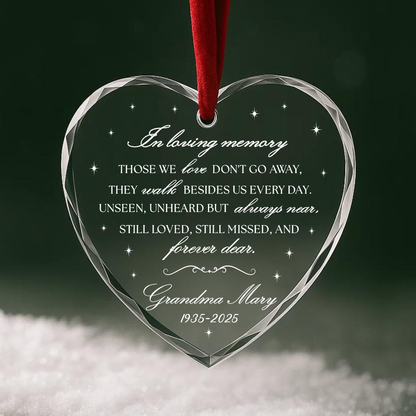 In Loving Memory Ornament, Always Near Forever Dear Grandma Memorial