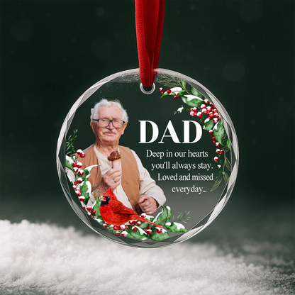 Dad Memorial Ornament with Cardinal, In Loving Memory Keepsake