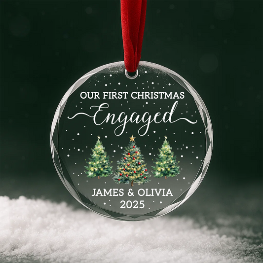Our First Christmas Engaged Ornament 2025