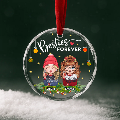 Besties Forever Cute Character Friendship Ornament