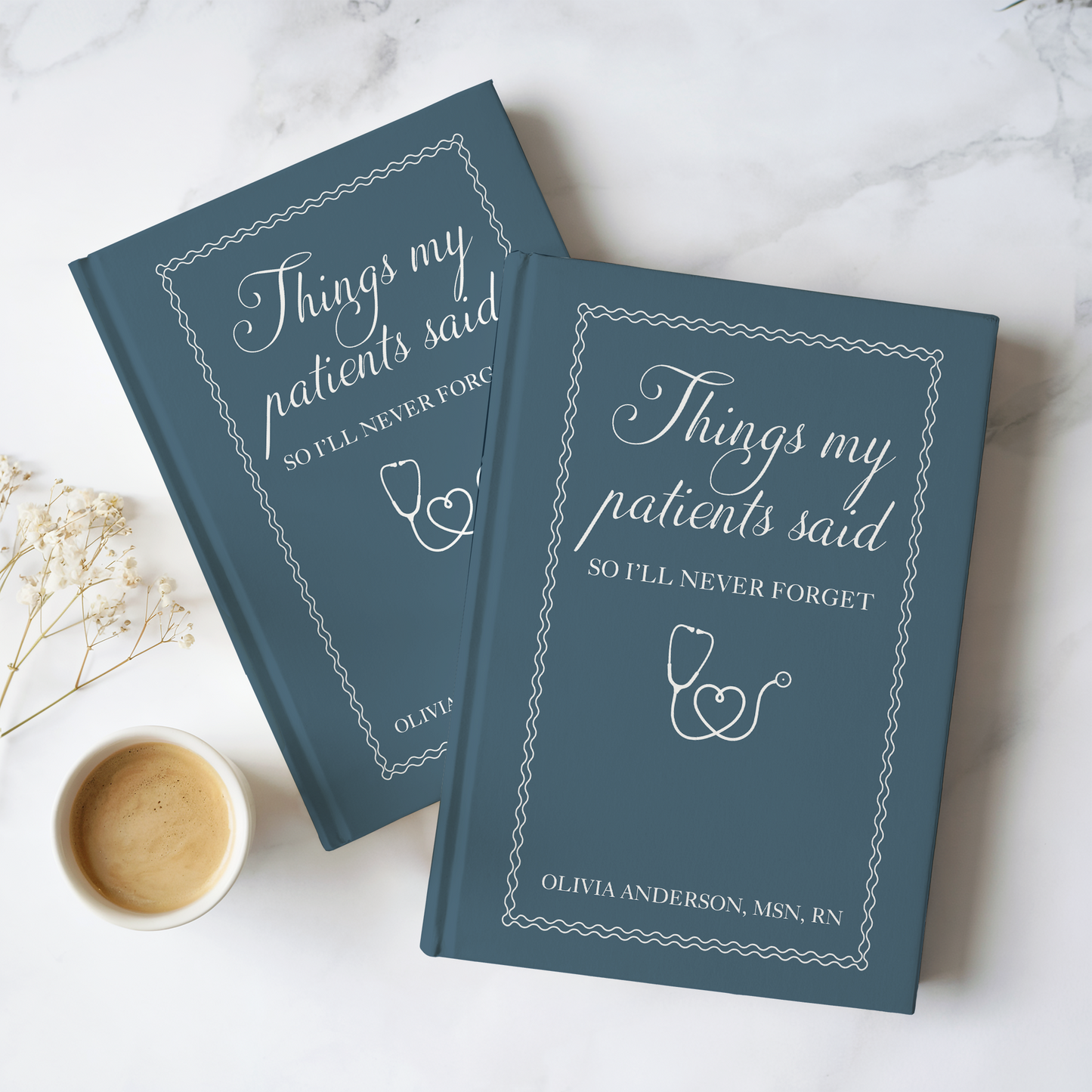 Personalized Nurse Journal – “Things My Patients Said” Custom Notebook with Name & Credentials