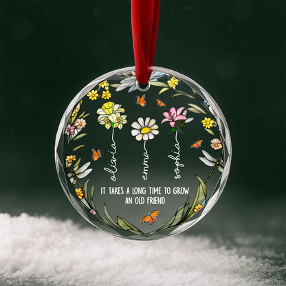 It Takes a Long Time to Grow an Old Friend, Butterfly and Flower Ornament