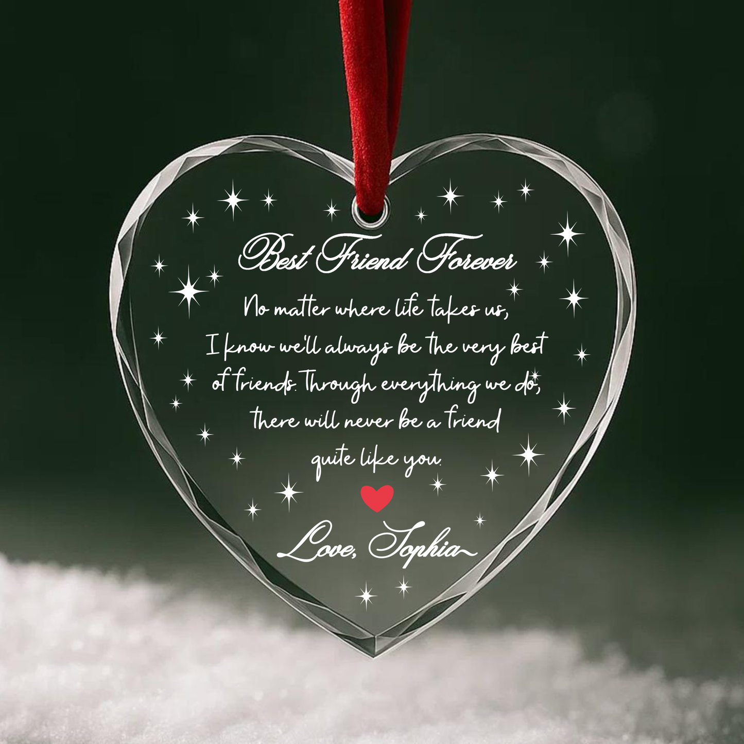 Best Friend Forever Heart Ornament, Friendship Keepsake