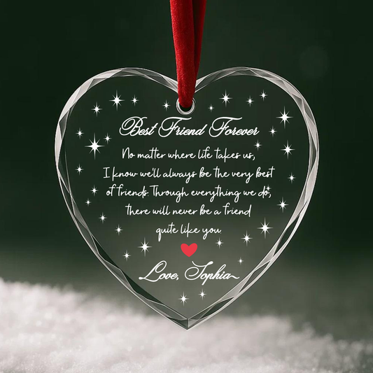 Best Friend Forever Heart Ornament, Friendship Keepsake