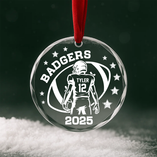 Football Player Custom Team Name Ornament