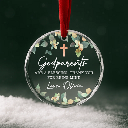 Godparents Are a Blessing Ornament, Personalized Thank You Gift