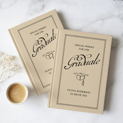 Personalized Graduation Guest Book 2026 – Custom Name “Special Wishes” Keepsake for Graduate