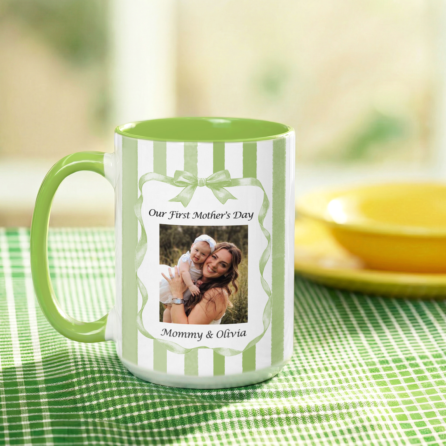 Personalized First Mother’s Day Photo Mug – Custom Picture Mug for New Mom Gift