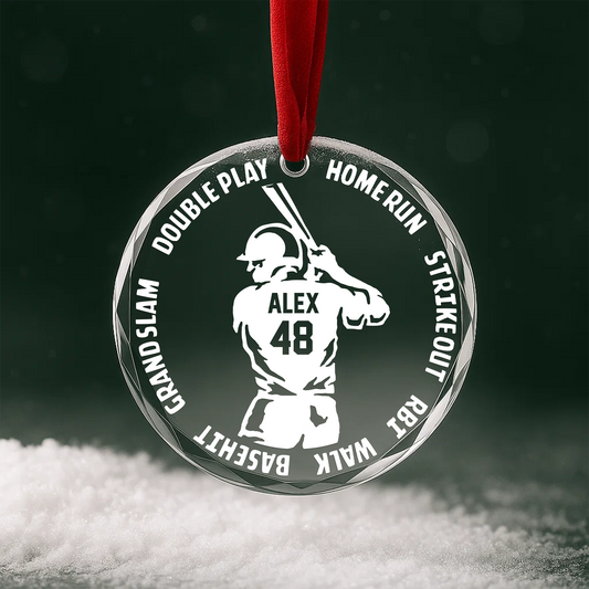 Baseball Player Sports Achievement Personalized Ornament