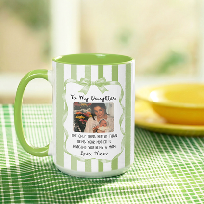 Personalized Daughter Photo Mug – Custom Gift from Mom to Daughter, Mother’s Day Keepsake