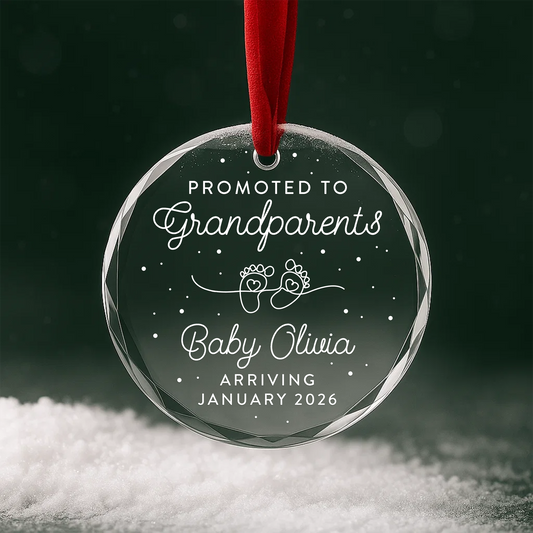 Promoted to Grandparents, Baby Announcement Ornament