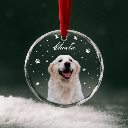 Custom Pet Portrait Ornament, Personalized Dog Christmas Keepsake