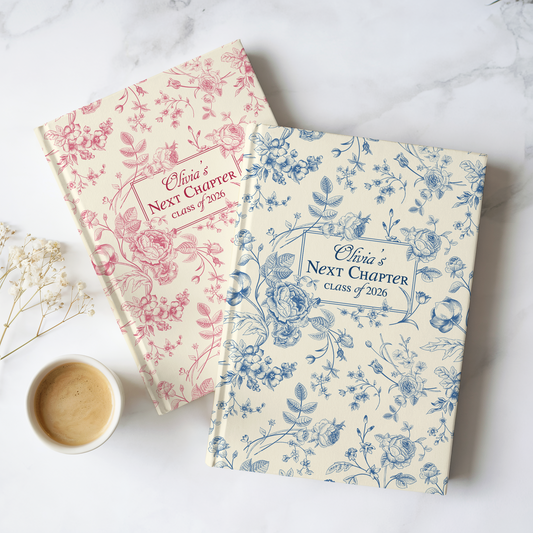 Personalized Graduation Journal – “Next Chapter” Custom Floral Notebook, Class of 2026 Gift