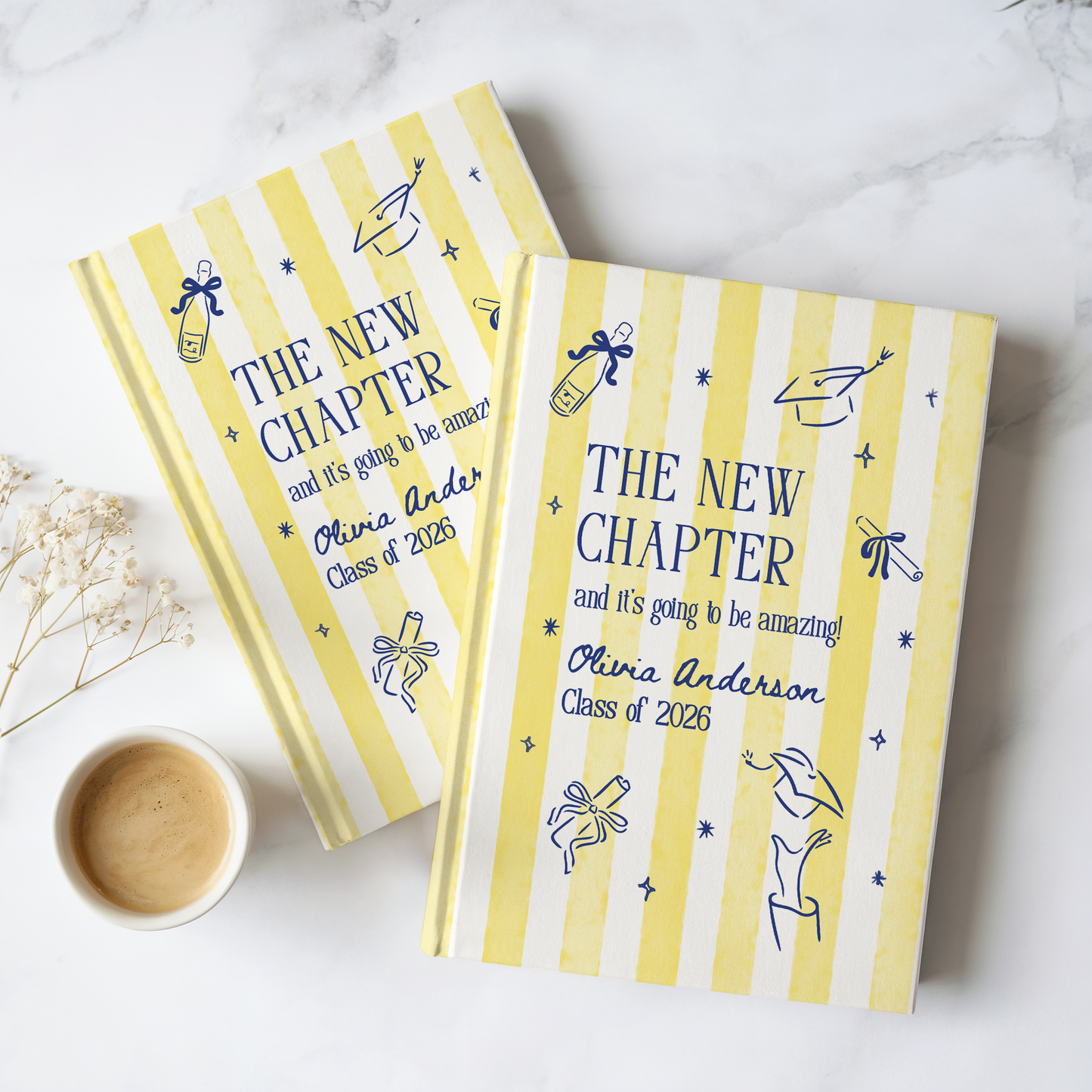 Personalized Graduation Journal 2026 – “The New Chapter” Custom Name Gift for Graduates