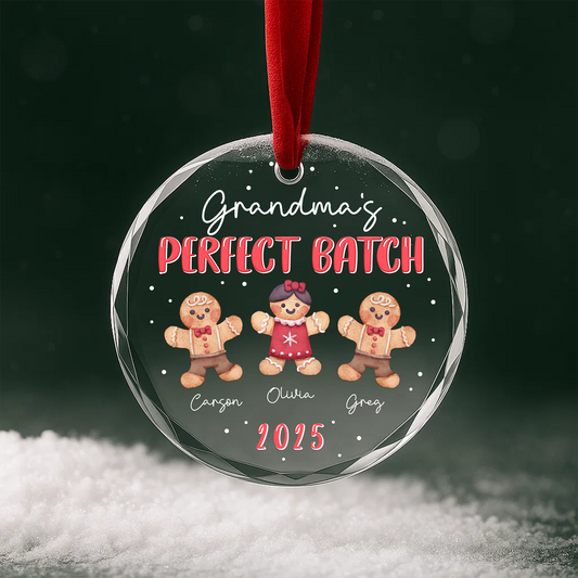 Grandma’s Perfect Batch Ornament, Gingerbread Cookie Family Design