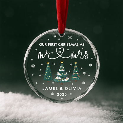 Our First Christmas as Mr Mrs Ornament 2025