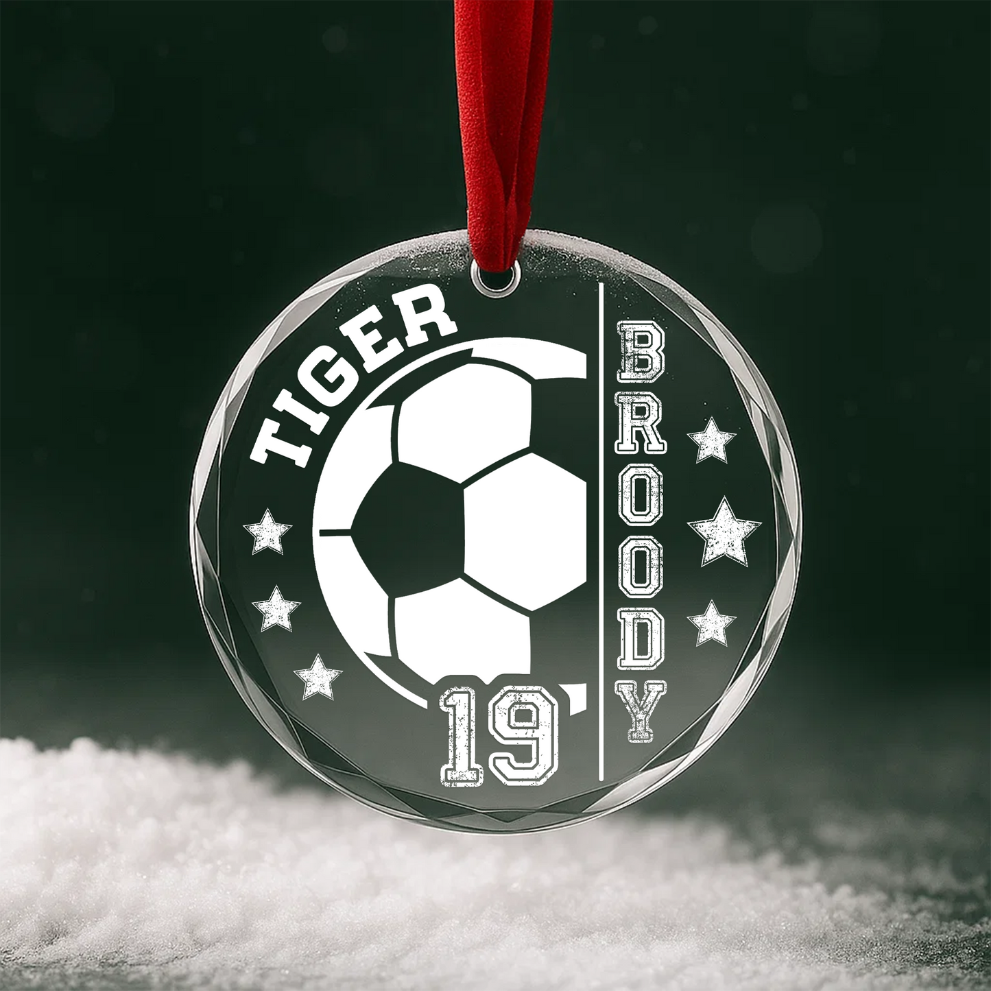 Soccer Player Personalized Team Ornament