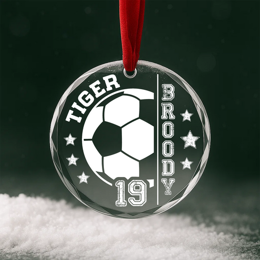 Soccer Player Personalized Team Ornament