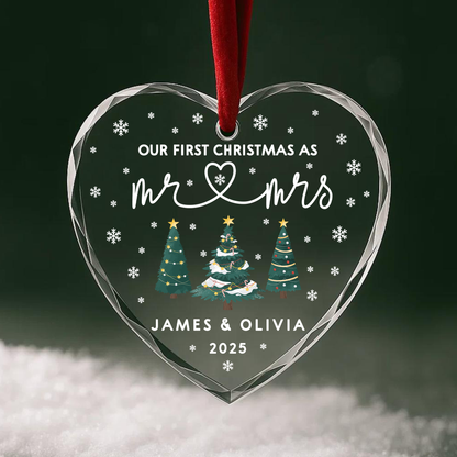 Our First Christmas as Mr Mrs Ornament 2025
