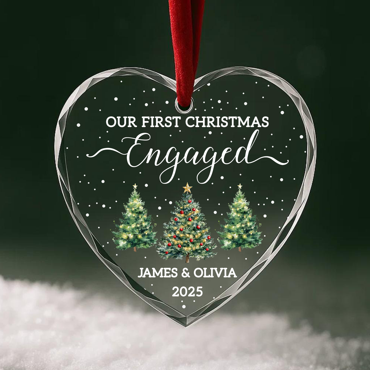 Our First Christmas Engaged Ornament 2025