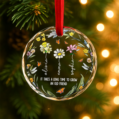 It Takes a Long Time to Grow an Old Friend, Butterfly and Flower Ornament