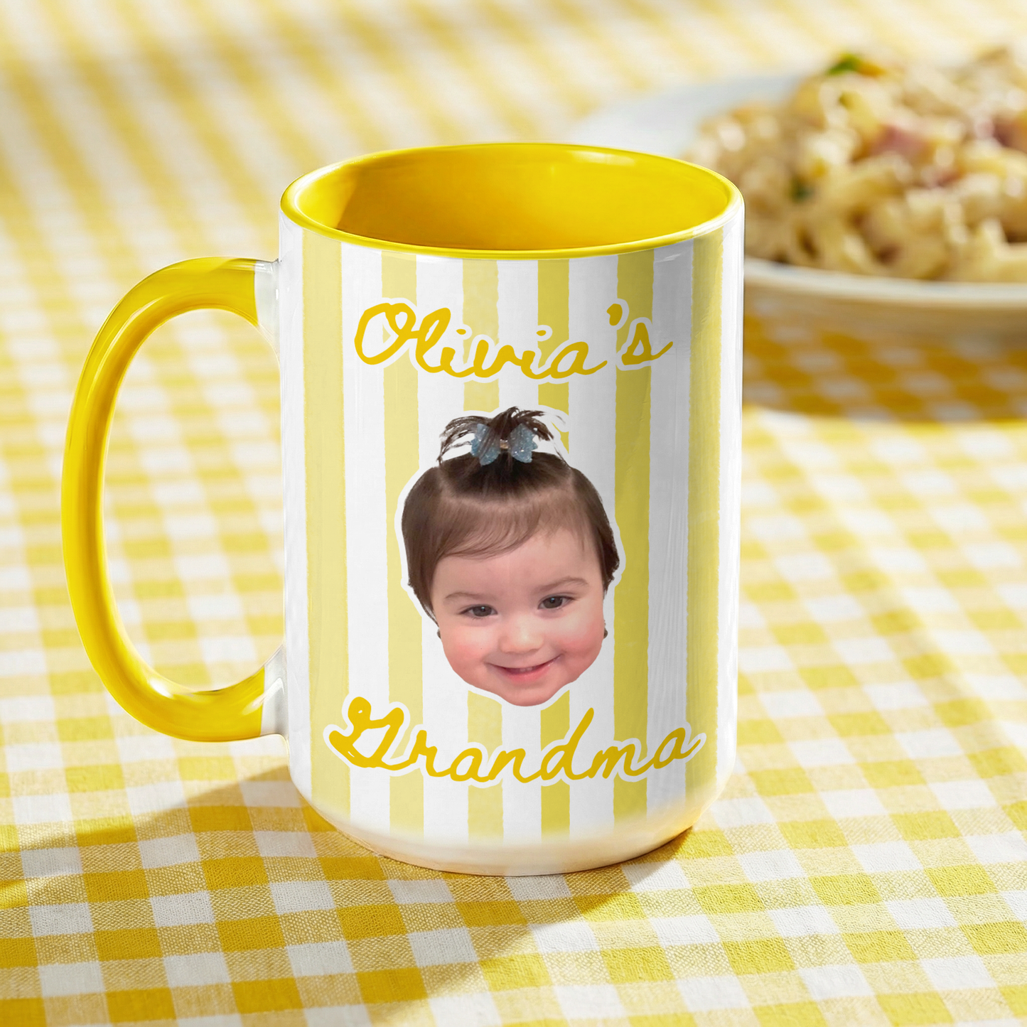 Personalized Grandma Mug with Kids Photo – Custom “Grandma” Gift from Grandchild