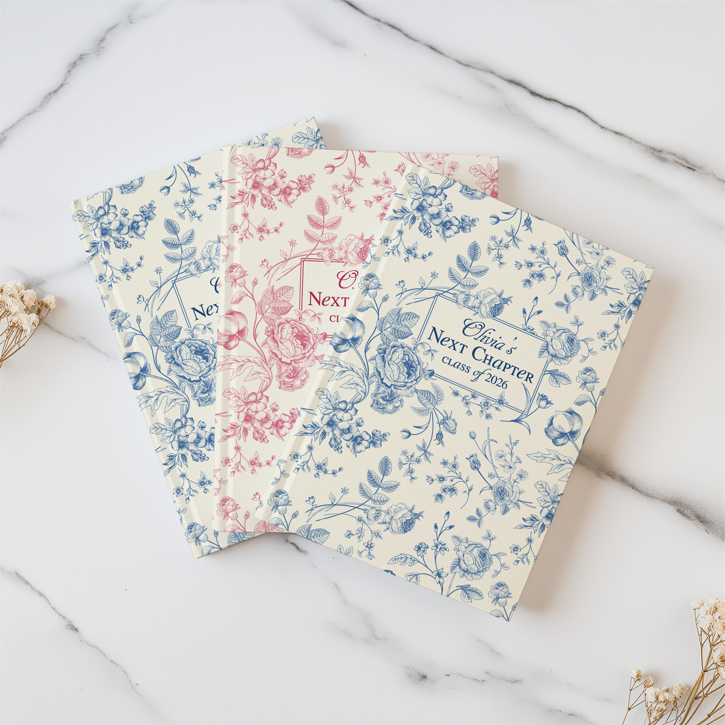 Personalized Graduation Journal – “Next Chapter” Custom Floral Notebook, Class of 2026 Gift