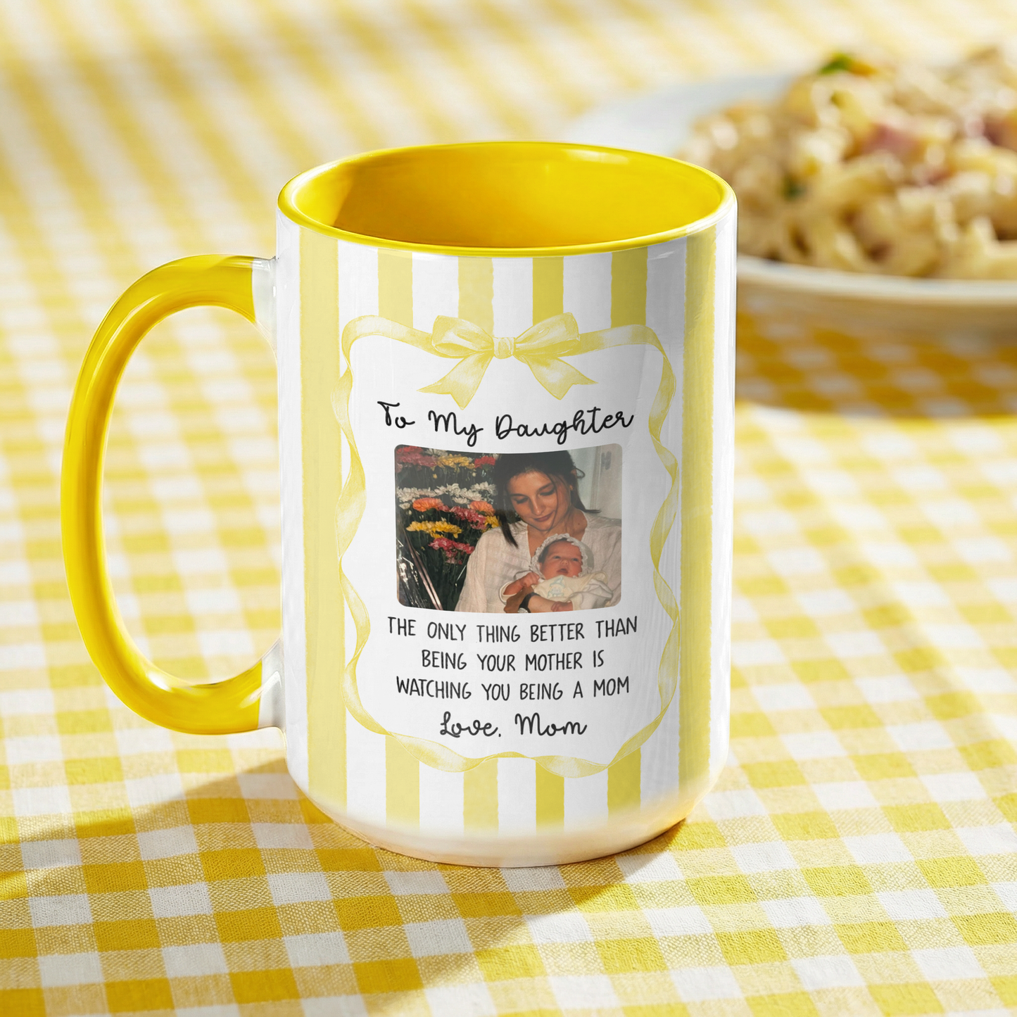 Personalized Daughter Photo Mug – Custom Gift from Mom to Daughter, Mother’s Day Keepsake