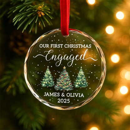 Our First Christmas Engaged Ornament 2025