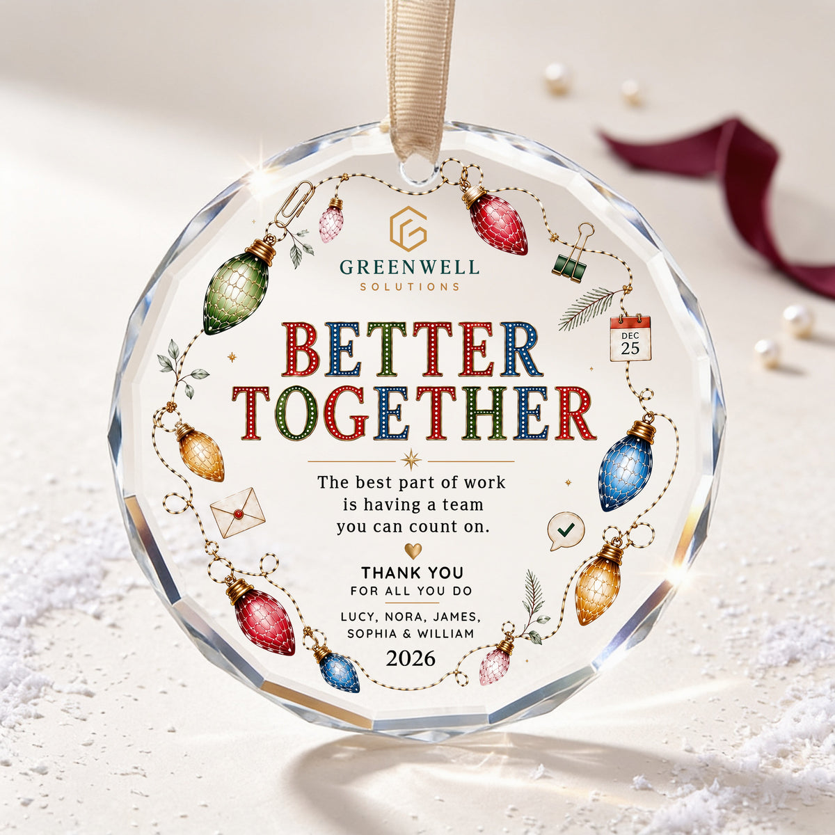 Better Together – A Personalized Team Christmas Keepsake