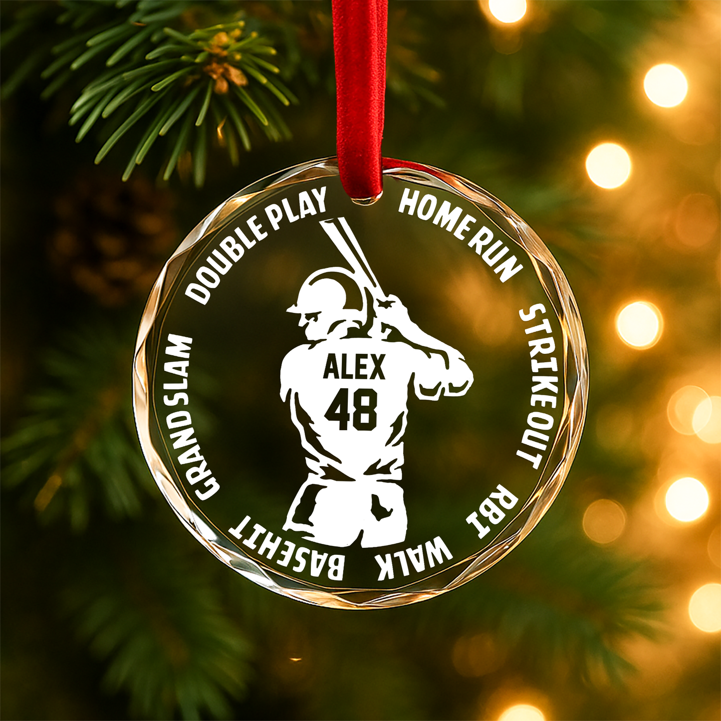 Baseball Player Sports Achievement Personalized Ornament