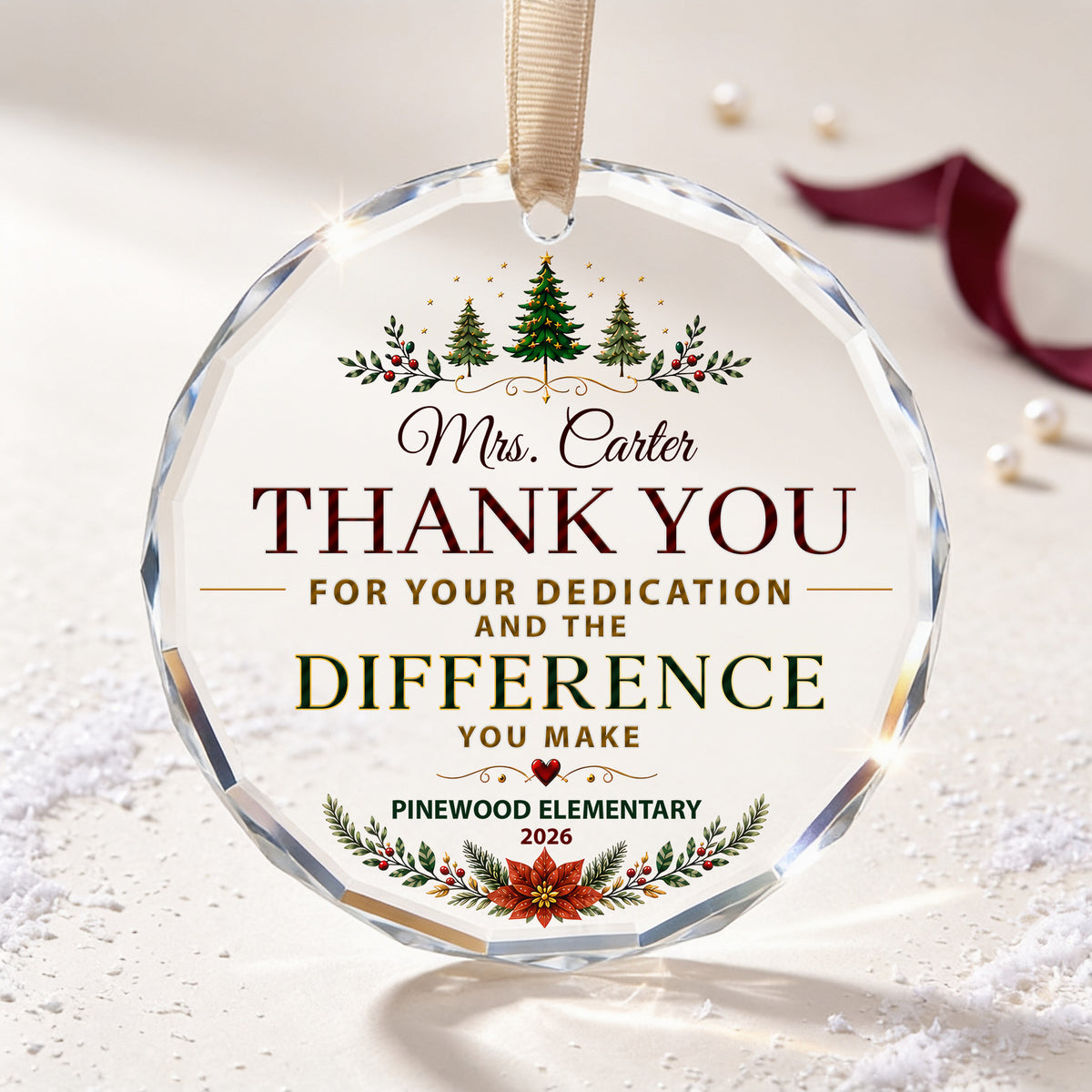 Making a Difference – A Personalized Teacher Keepsake