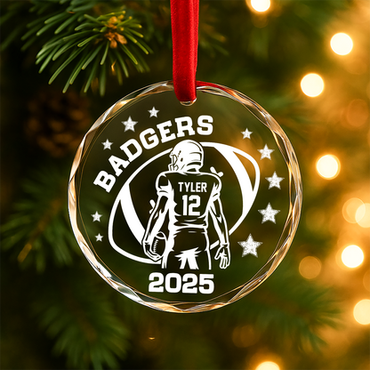 Football Player Custom Team Name Ornament