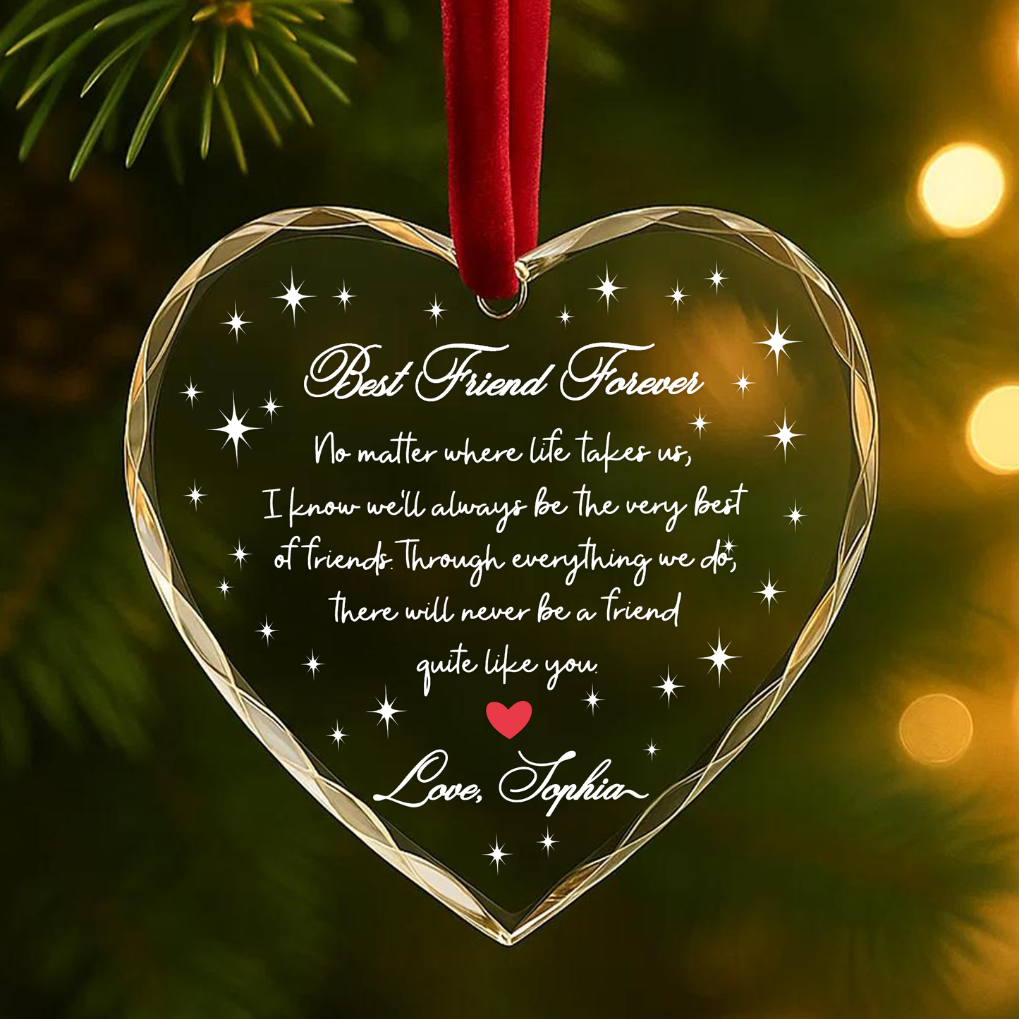 Best Friend Forever Heart Ornament, Friendship Keepsake