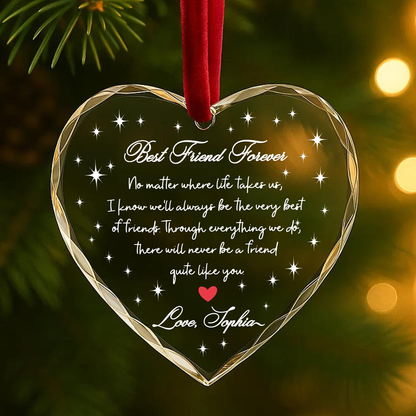 Best Friend Forever Heart Ornament, Friendship Keepsake