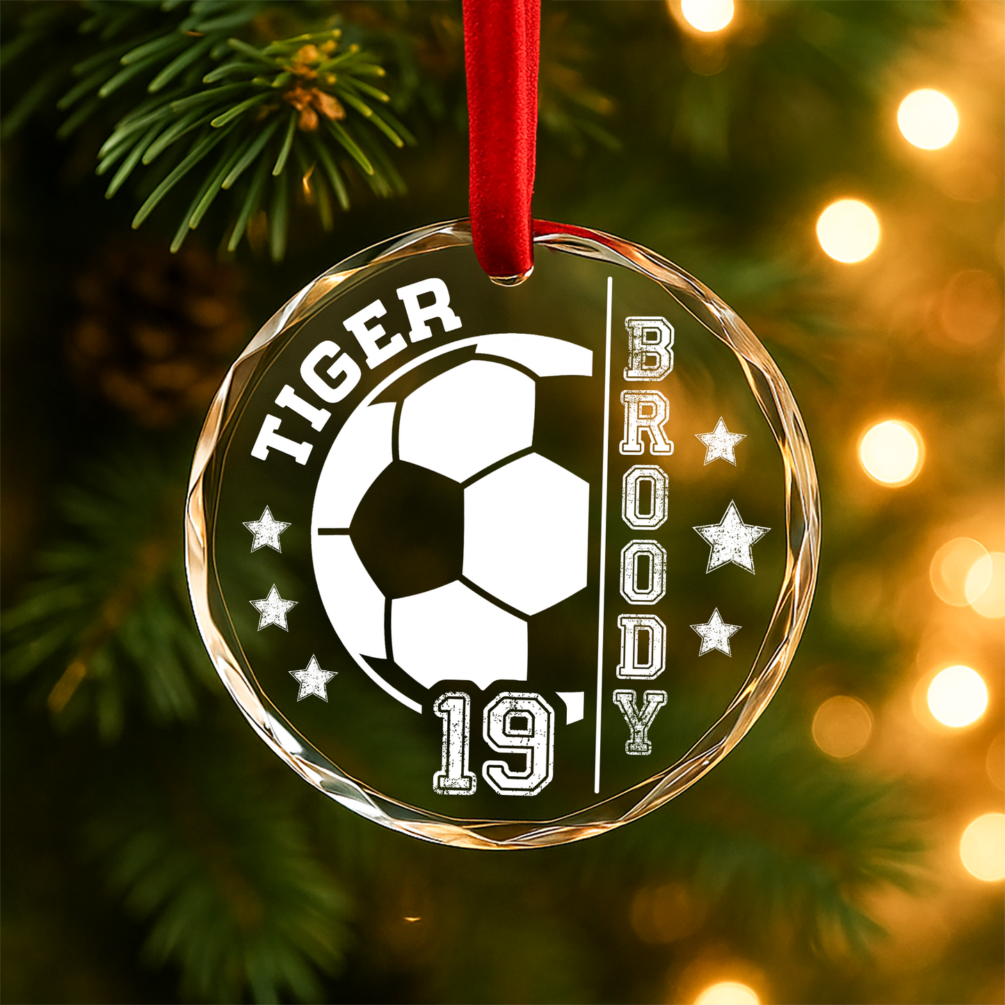 Soccer Player Personalized Team Ornament