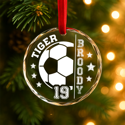 Soccer Player Personalized Team Ornament