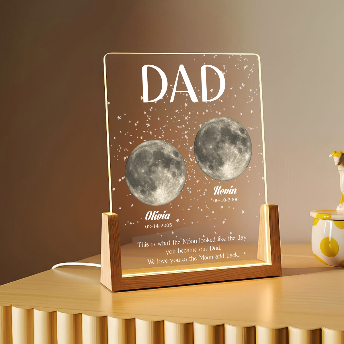 The Moon When You Became My Dad – A Personalized Father’s Day Keepsake