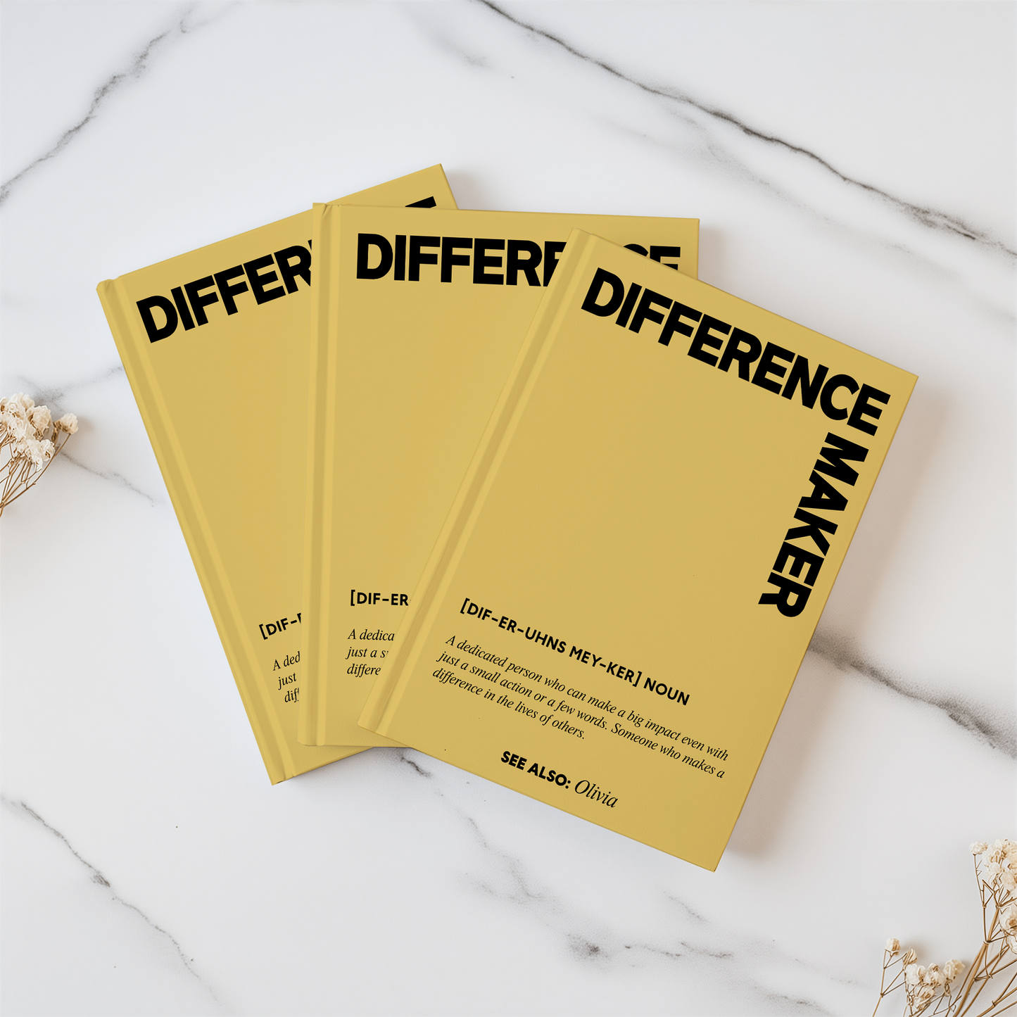 Personalized Retirement Journal – “Difference Maker” Custom Name Appreciation Gift for Retirement