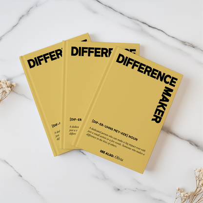 Personalized Retirement Journal – “Difference Maker” Custom Name Appreciation Gift for Retirement